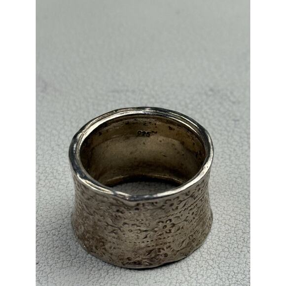 Sisae Sterling Silver Band Ring Flowers Size 6 - Picture 5 of 11